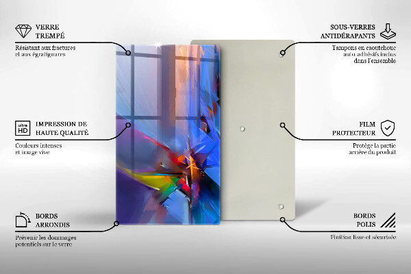 Copri fornello cucina Astrazione dipinta