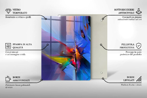 Copri fornello cucina Astrazione dipinta