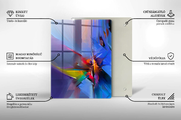 Copri fornello cucina Astrazione dipinta