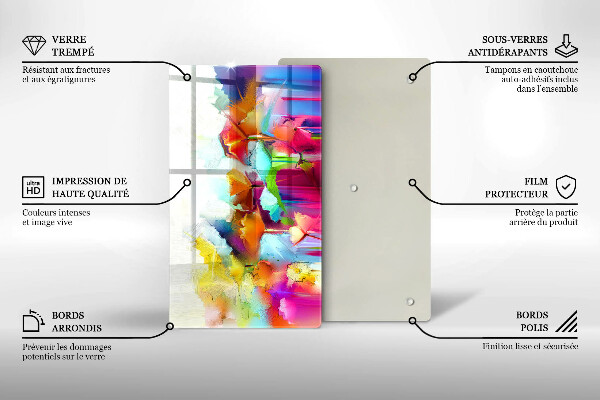 Copri fornello cucina Fiori dipinti