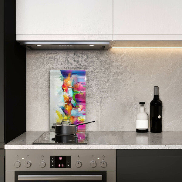 Copri fornello cucina Fiori dipinti