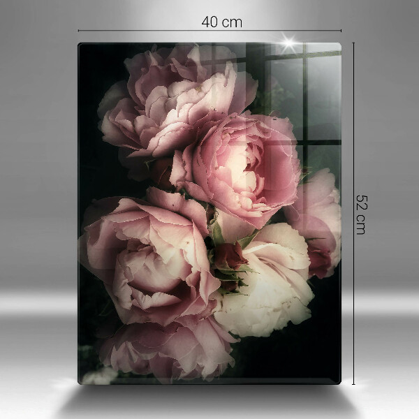 Copri fornello cucina Fiori di peonia