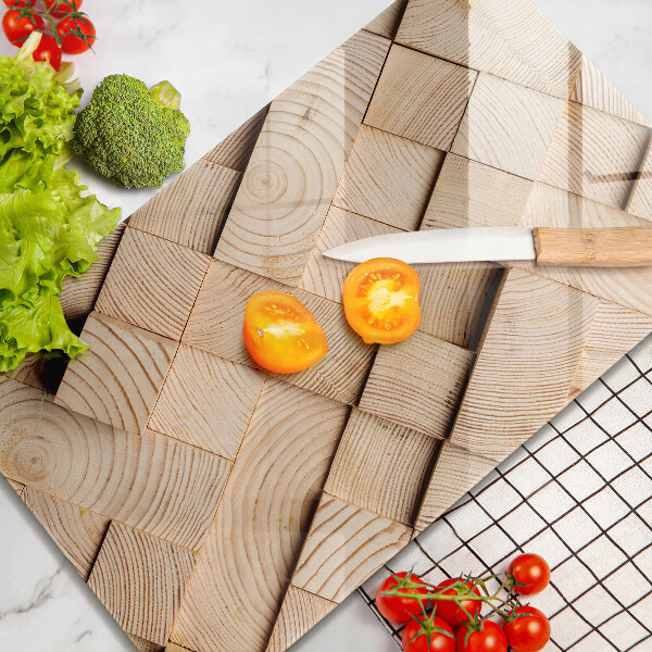 Copri fornello cucina Quadrati di legno