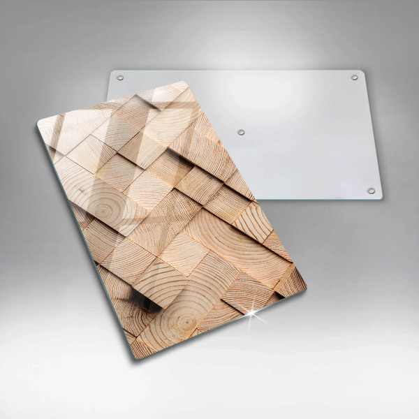 Copri fornello cucina Quadrati di legno