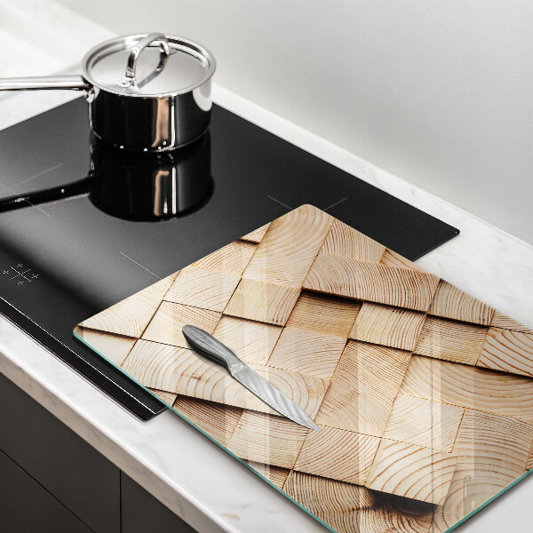 Copri fornello cucina Quadrati di legno