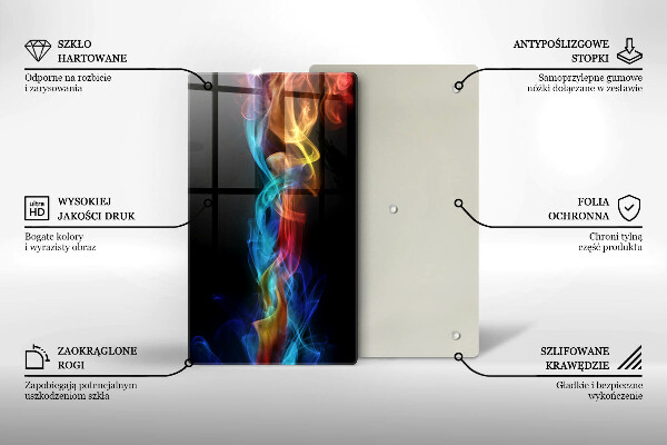 Copri piano induzione Fumo colorato