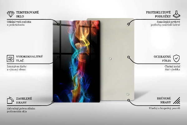 Copri piano induzione Fumo colorato