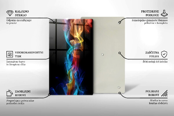 Copri piano induzione Fumo colorato