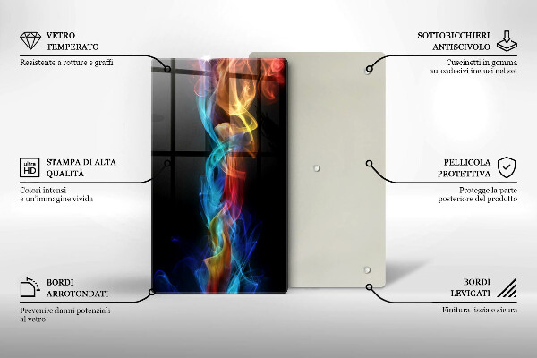 Copri piano induzione Fumo colorato