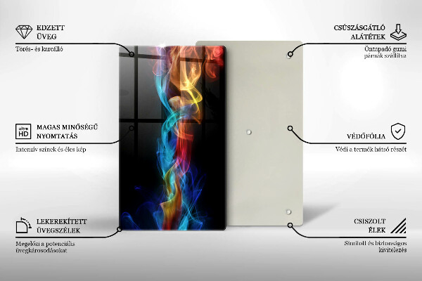 Copri piano induzione Fumo colorato