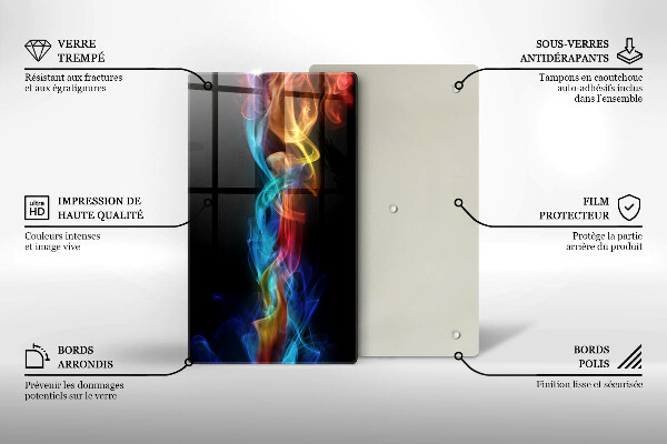 Copri piano induzione Fumo colorato