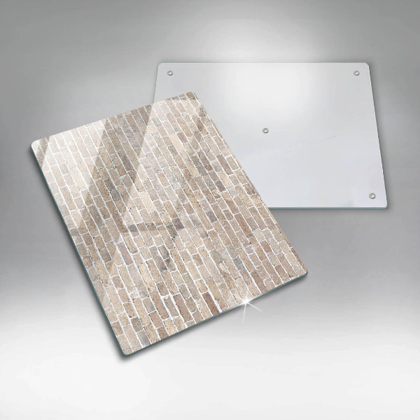 Copri fornello cucina Muro di mattoni luminosi