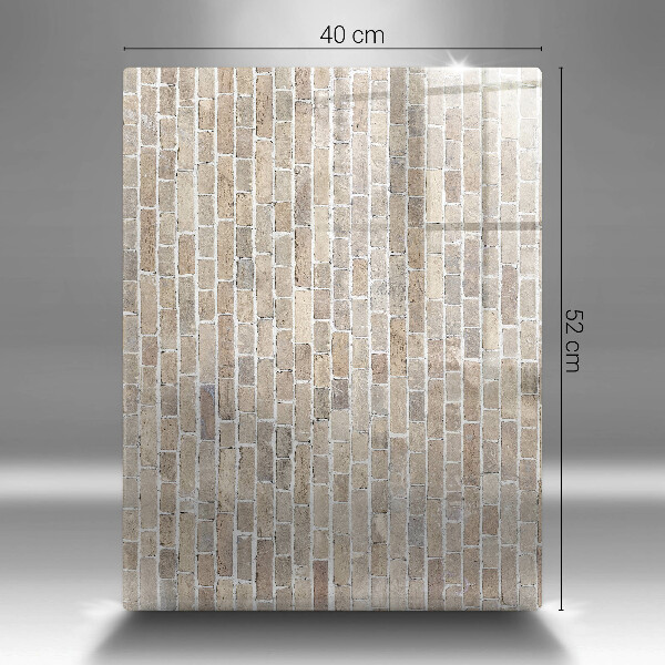 Copri fornello cucina Muro di mattoni luminosi