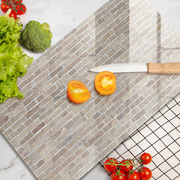 Copri fornello cucina Muro di mattoni luminosi