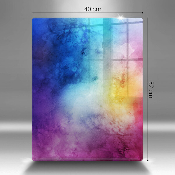 Copri fornello cucina Spruzzi di acquerello arcobaleno