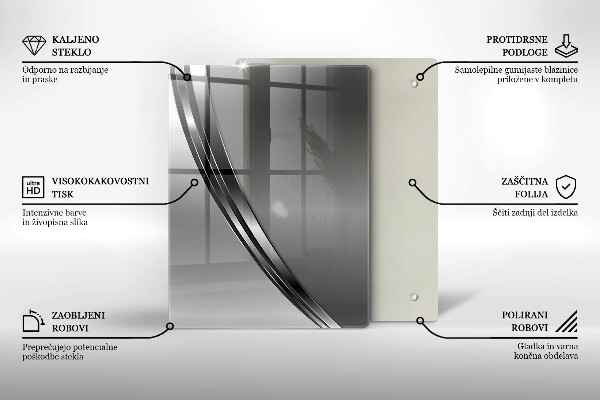 Copri fornello cucina Astrazione del metallo
