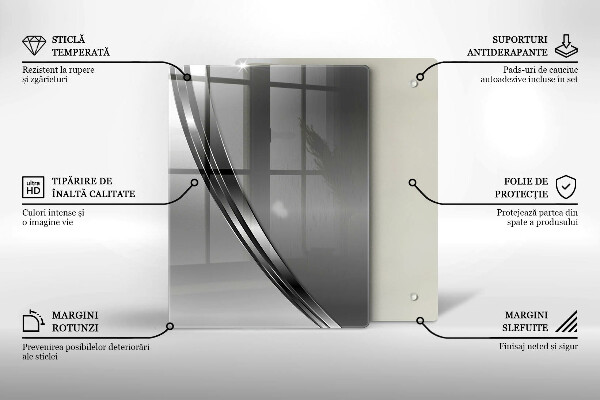 Copri fornello cucina Astrazione del metallo