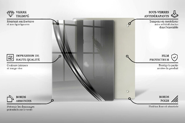 Copri fornello cucina Astrazione del metallo