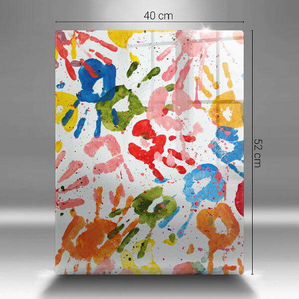 Copri fornello cucina Tracce delle mani dei bambini