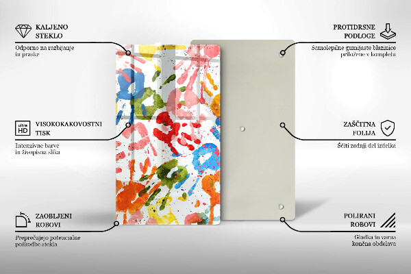 Copri fornello cucina Tracce delle mani dei bambini