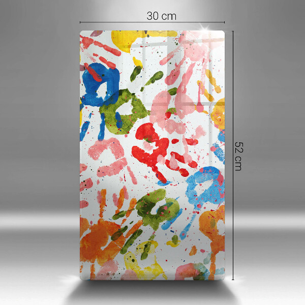 Copri fornello cucina Tracce delle mani dei bambini