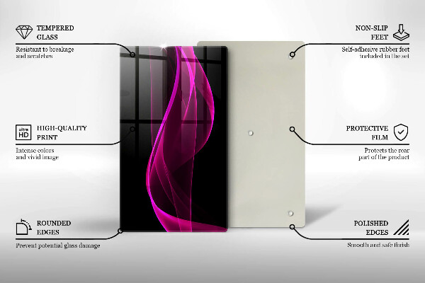 Copri fornello cucina Astrazione rosa