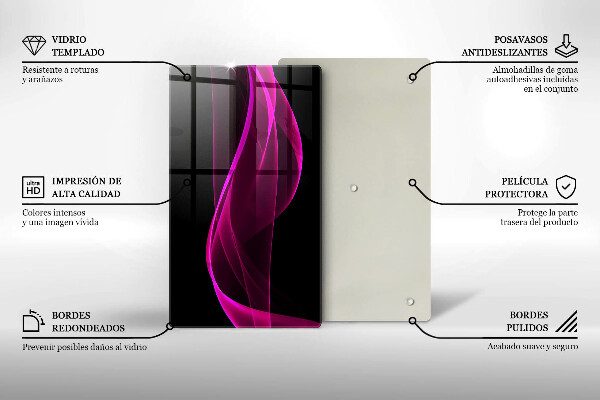 Copri fornello cucina Astrazione rosa