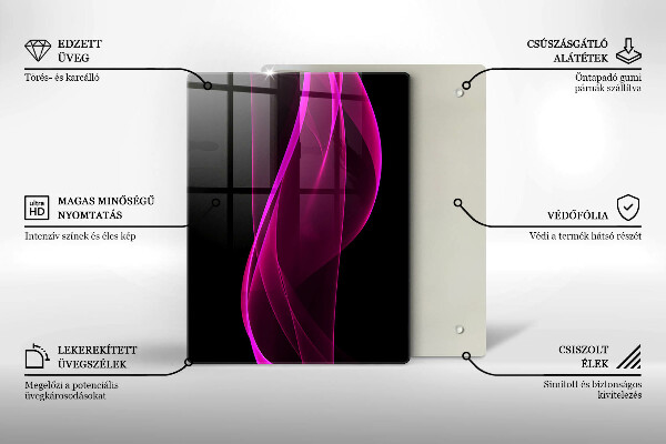 Copri fornello cucina Astrazione rosa