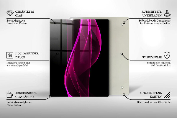 Copri fornello cucina Astrazione rosa