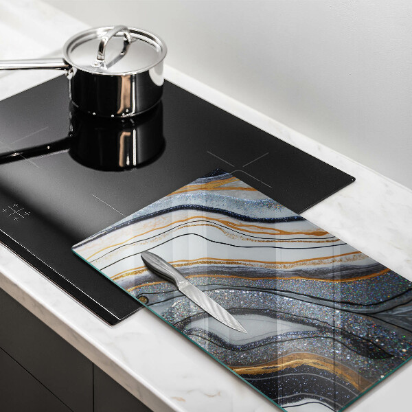 Copri piano induzione roccia con oro