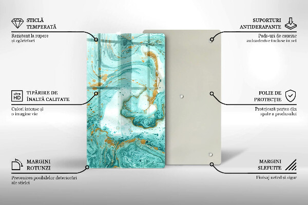 Copri piano induzione Astrazione blu