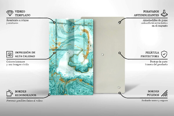 Copri piano induzione Astrazione blu