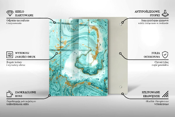 Copri piano induzione Astrazione blu