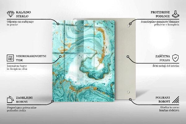 Copri piano induzione Astrazione blu