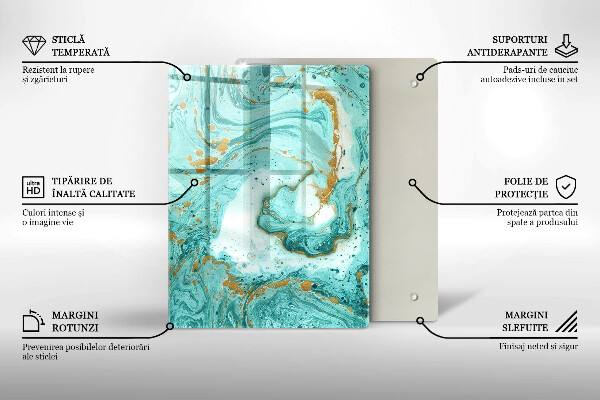 Copri piano induzione Astrazione blu