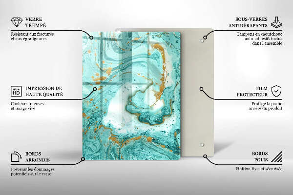 Copri piano induzione Astrazione blu