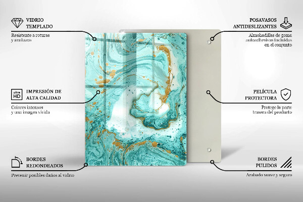 Copri piano induzione Astrazione blu