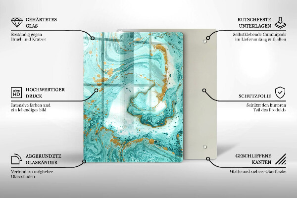 Copri piano induzione Astrazione blu