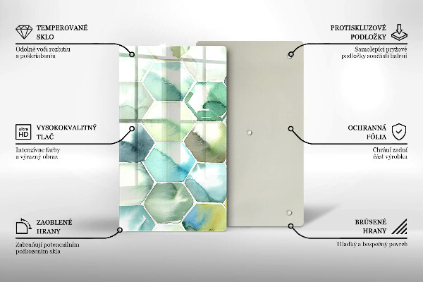 Copri piano induzione Esagoni dell'acquerello