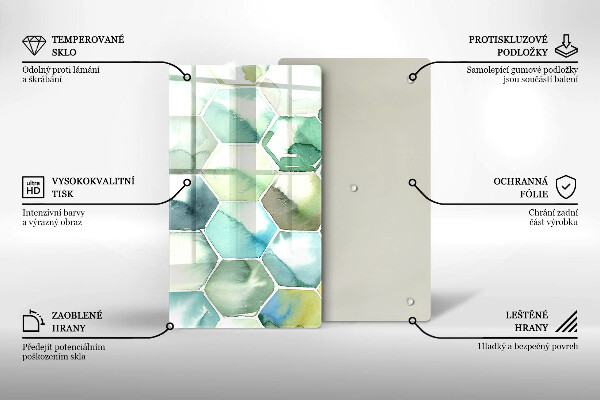 Copri piano induzione Esagoni dell'acquerello