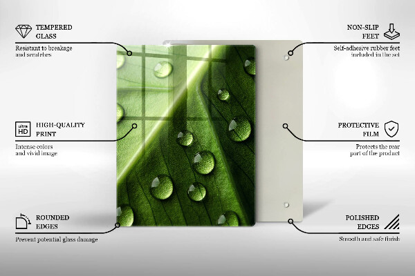 Copri piano induzione Rugiada e foglia della natura