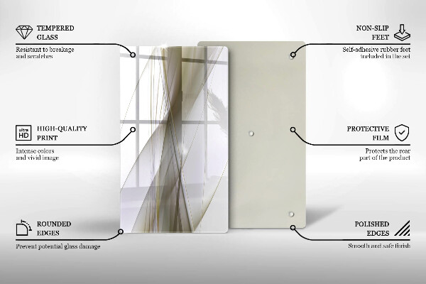 Copri piano induzione Disegno di linee astratte