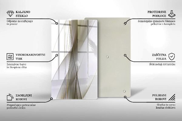 Copri piano induzione Disegno di linee astratte