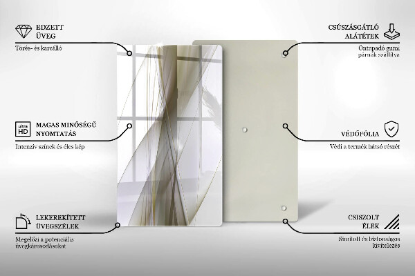 Copri piano induzione Disegno di linee astratte