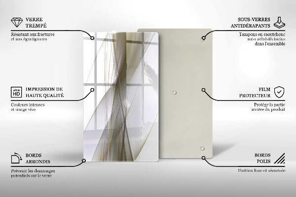 Copri piano induzione Disegno di linee astratte