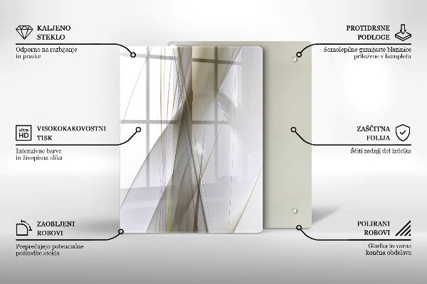 Copri piano induzione Disegno di linee astratte