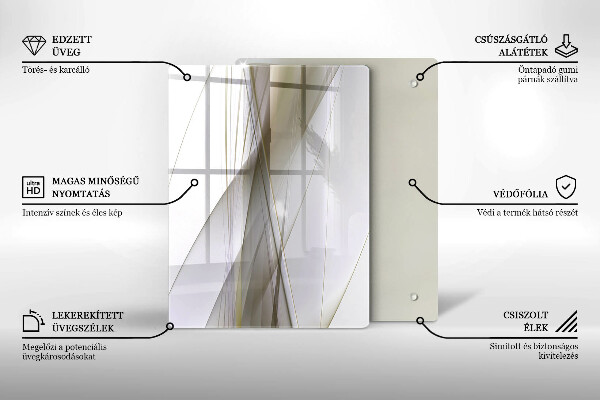 Copri piano induzione Disegno di linee astratte
