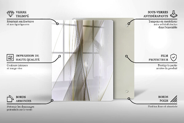Copri piano induzione Disegno di linee astratte