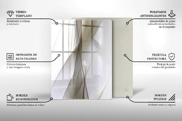 Copri piano induzione Disegno di linee astratte