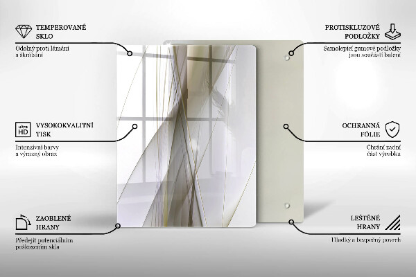 Copri piano induzione Disegno di linee astratte